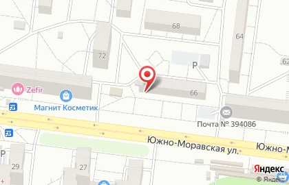 Киоск по продаже кондитерских изделий на Южно-Моравской улице на карте