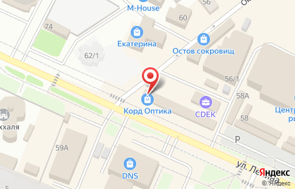 Корд на Октябрьской улице на карте