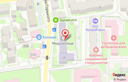Аптека в Пскове на карте