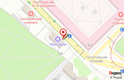 Банкомат Локо-банк на Госпитальной улице на карте