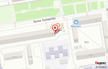 Салон красоты Карамель на бульваре Комарова на карте