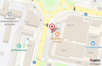 Автостоянка на ул. Тухачевского, 16 к6/1 на карте