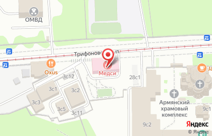 Европейский медицинский центр на Трифоновской улице на карте
