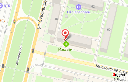 Магазин хлебобулочных изделий на Московском проспекте на карте