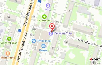 Магазин белорусских продуктов Хуторок в Ново-Молодёжном переулке на карте