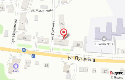 1C на улице Пугачёва на карте