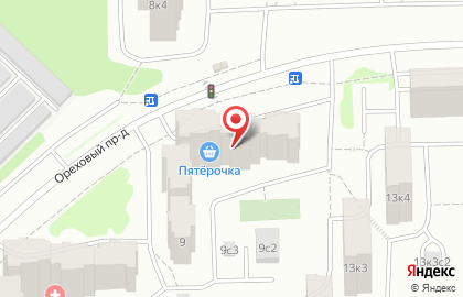 Супермаркет Пятерочка в Ореховом проезде на карте