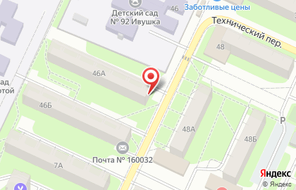 Участковый пункт полиции в Техническом переулке на карте
