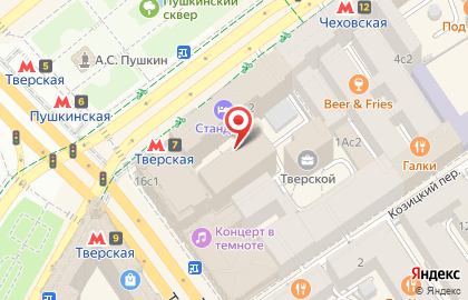 Ведущие Отели Мира на Тверской улице на карте