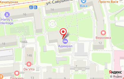 Гостиница Адмирал в Санкт-Петербурге на карте