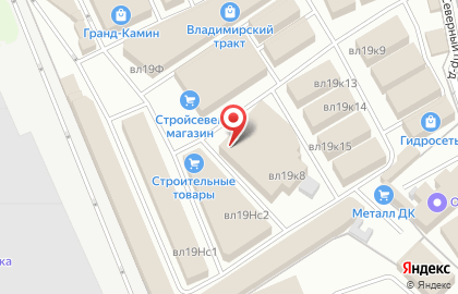 Магазин отделочных и строительных материалов на Новокосино на карте