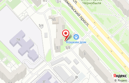 Магазин продуктов Люкс на Комсомольском проспекте на карте