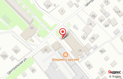 Киоск фастфудной продукции на Центральной улице на карте