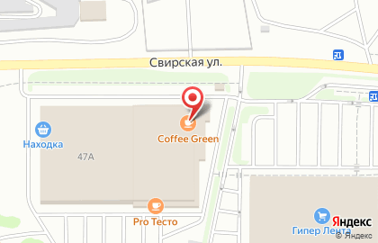 Кофейня Coffee Green на Свирской улице на карте