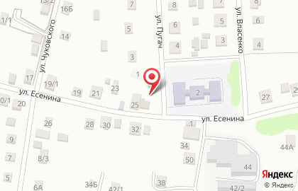Продовольственный магазин на улице Есенина на карте