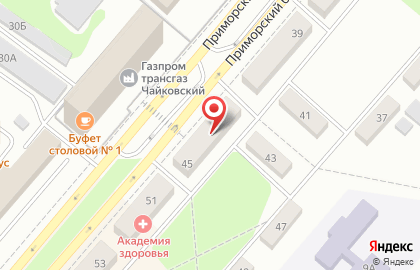 Телекоммуникационная компания ТТК на Приморском бульваре на карте