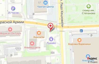 Рекламные щиты (6*3), Октябрьский район, Ориентир-М на улице Ладо Кецховели на карте