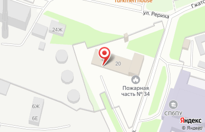 Пожарная часть №34 Калининского района на карте
