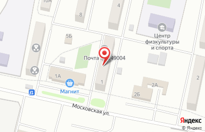 Почтовое отделение №4 на Московской улице на карте