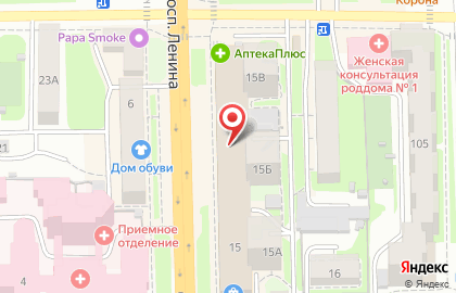 Ева на проспекте Ленина на карте