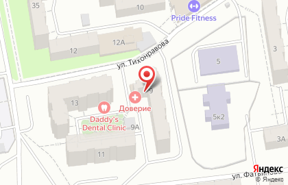 Медицинская компания Доверие на улице Тихонравова на карте