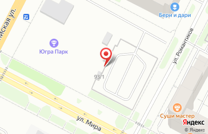 Автостоянка в Нижневартовске на карте