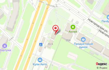 Магазин женской одежды Domino на Новгородской улице на карте
