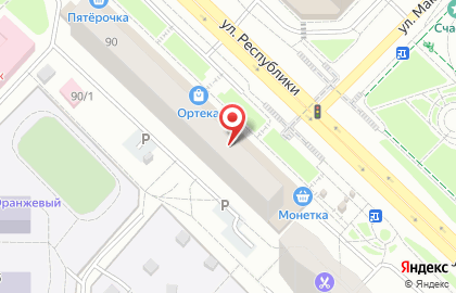 Ресторан быстрого питания Subway на улице Республики на карте
