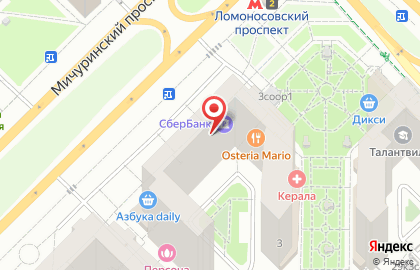 СберБанк на Мичуринском проспекте, 3 на карте