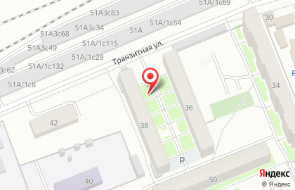 Магазин продуктов на Транзитной, 38 на карте