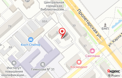 Зазеркалье на Пролетарской улице на карте
