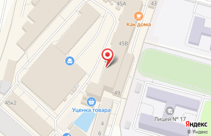 Супермаркет в Калининграде на карте