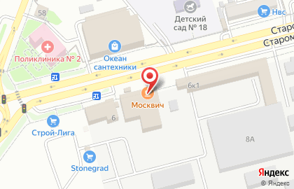 Столовая Москвич на Старомарьевском шоссе на карте