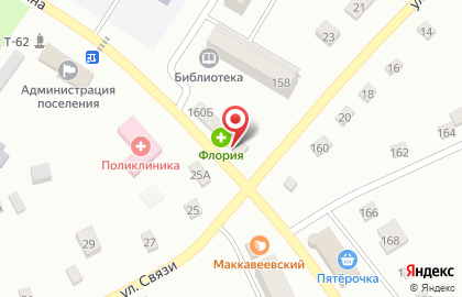 Продуктовый магазин Семёрочка на улице Матюгина на карте