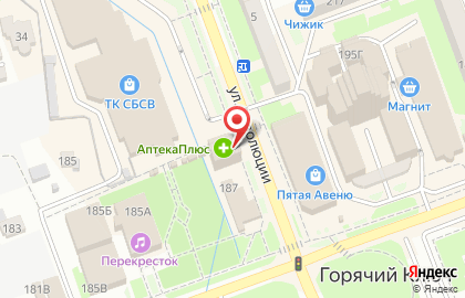 Магазин алкогольной продукции Алкотека на улице Революции на карте