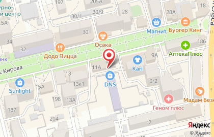 Сервисный центр DNS в Ростове-на-Дону на карте