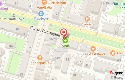 Аптека Ригла на бульваре Радищева на карте