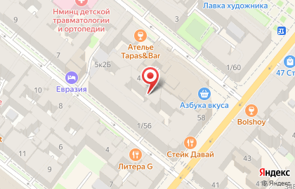 Хостел и общежитие Северная Столица в Петроградском районе на карте
