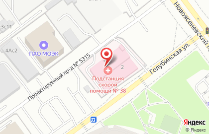 Скорая медицинская помощь на улице Голубинская на карте