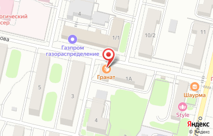 Магазин Гранат на улице Фурманова на карте