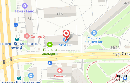 Ювелирный магазин 585 Золотой на улице Старых Большевиков на карте