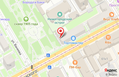 Салон Интерьеры будущего в Нижегородском районе на карте