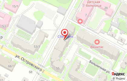 Коллегия юристов на улице Островского на карте