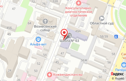Средняя общеобразовательная школа №63 с углубленным изучением отдельных предметов им. Н.И. Мельникова на карте