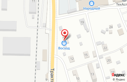 Продовольственный магазин Восход в Железнодорожном районе на карте