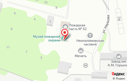 Пожарная часть №52 г. Зеленодольска и Зеленодольского района Республики Татарстан на улице Наумова на карте