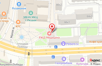 Больница РЖД-Медицина на Первомайском проспекте на карте