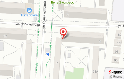 Парикмахерская Дива на улице Сулеймановой на карте