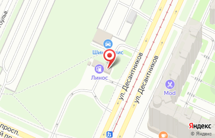 АЗС Славнефть на улице Десантников на карте