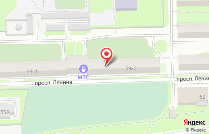 Салон-магазин МТС, салон-магазин на проспекте Ленина на карте